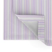 Trendy Large Orchid Lilac  Pastel Purple French Mattress Ticking Double Stripes