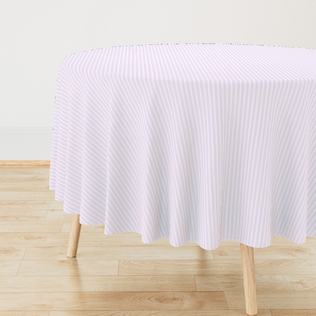 Classic Small Orchid Lilac Pastel Pale Purple French Mattress Ticking Double Stripes