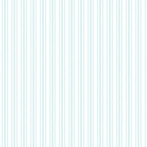 Trendy Large Blue Lily Pastel Blue French Mattress Ticking Double Stripes