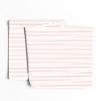 Trendy Large Pink Rosebud Pastel Pink French Mattress Ticking Double Stripes