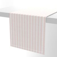 Trendy Large Pink Rosebud Pastel Pink French Mattress Ticking Double Stripes