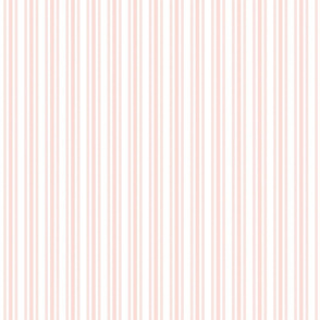 Trendy Large Pink Rosebud Pastel Pink French Mattress Ticking Double Stripes