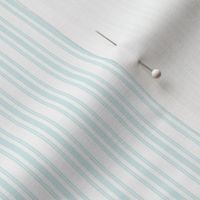 Classic Small Blue Lily Pastel Blue French Mattress Ticking Double Stripes