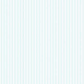 Classic Small Blue Lily Pastel Blue French Mattress Ticking Double Stripes