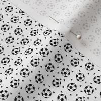 TINY - soccer fabric // soccer ball fabric black and white sports fabric soccer