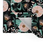 Madelyn - Black Botanical Floral Regular Scale