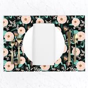 Madelyn - Black Botanical Floral Regular Scale