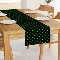 Black Licorice and Lime Green Polka Dots