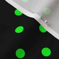 Black Licorice and Lime Green Polka Dots
