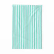 Trendy Large Aqua Gift Box Pastel Aqua French Mattress Ticking Double Stripes