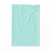 Classic Small Aqua Gift Box Pastel Aqua French Mattress Ticking Double Stripes