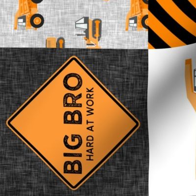 Big Bro  - Construction Wholecloth - orange and black (90) - LAD19BS