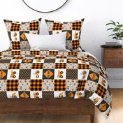 Big Bro  - Construction Wholecloth - orange and black plaid (90) - LAD19BS