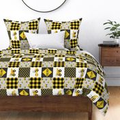 Big Bro  - Construction Wholecloth - yellow and black plaid (90) - LAD19BS