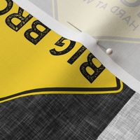 Big Bro  - Construction Wholecloth - yellow and black (90) - LAD19BS