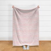 Watercolor Stripe in Blush Coral Pink and White