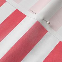 Watercolor Stripe in Red and White