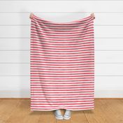 Watercolor Stripe in Red and White