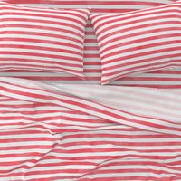 Watercolor Stripe in Red and White