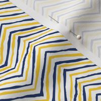 navy and gold zig zag small size