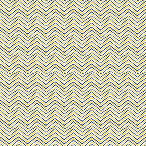 navy and gold zig zag small size