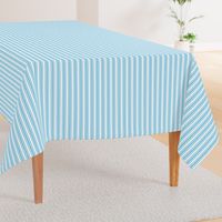 Trendy Large Blue Sky Pastel Blue French Mattress Ticking Double Stripes