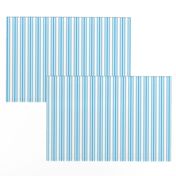 Trendy Large Blue Sky Pastel Blue French Mattress Ticking Double Stripes