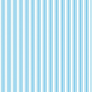 Trendy Large Blue Sky Pastel Blue French Mattress Ticking Double Stripes