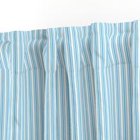 Classic Small Blue Sky Pastel Blue French Mattress Ticking Double Stripes