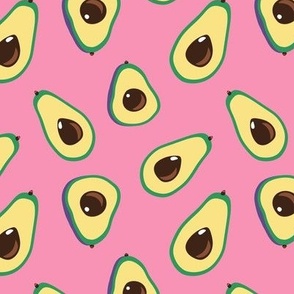 Avocado on pink