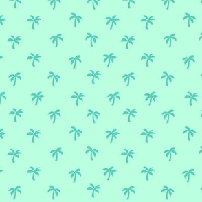 Palm Silhouettes hot aqua