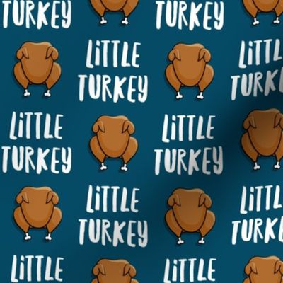 Little Turkey -  thanksgiving turkey - blue - LAD19