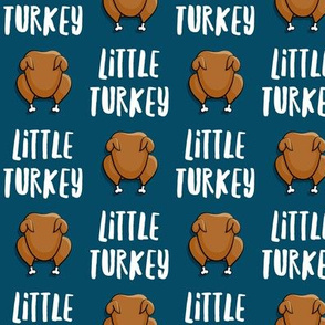 Little Turkey -  thanksgiving turkey - blue - LAD19