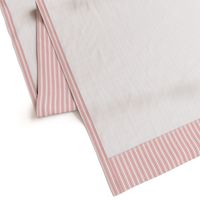 Classic Small Coral Rose Pastel Coral French Mattress Ticking Double Stripes