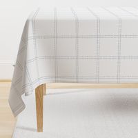 mudcloth freehand tartan check - white & lilac