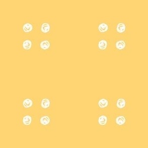 mudcloth dots squared - sunshine