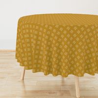 mudcloth freehand  checkerplate - mustard