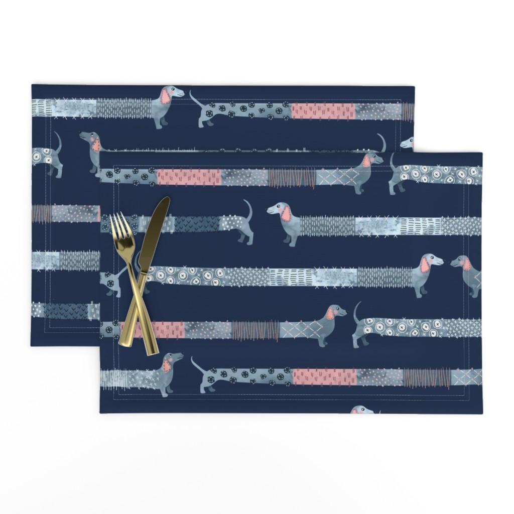 Sashiko Style Dachshund