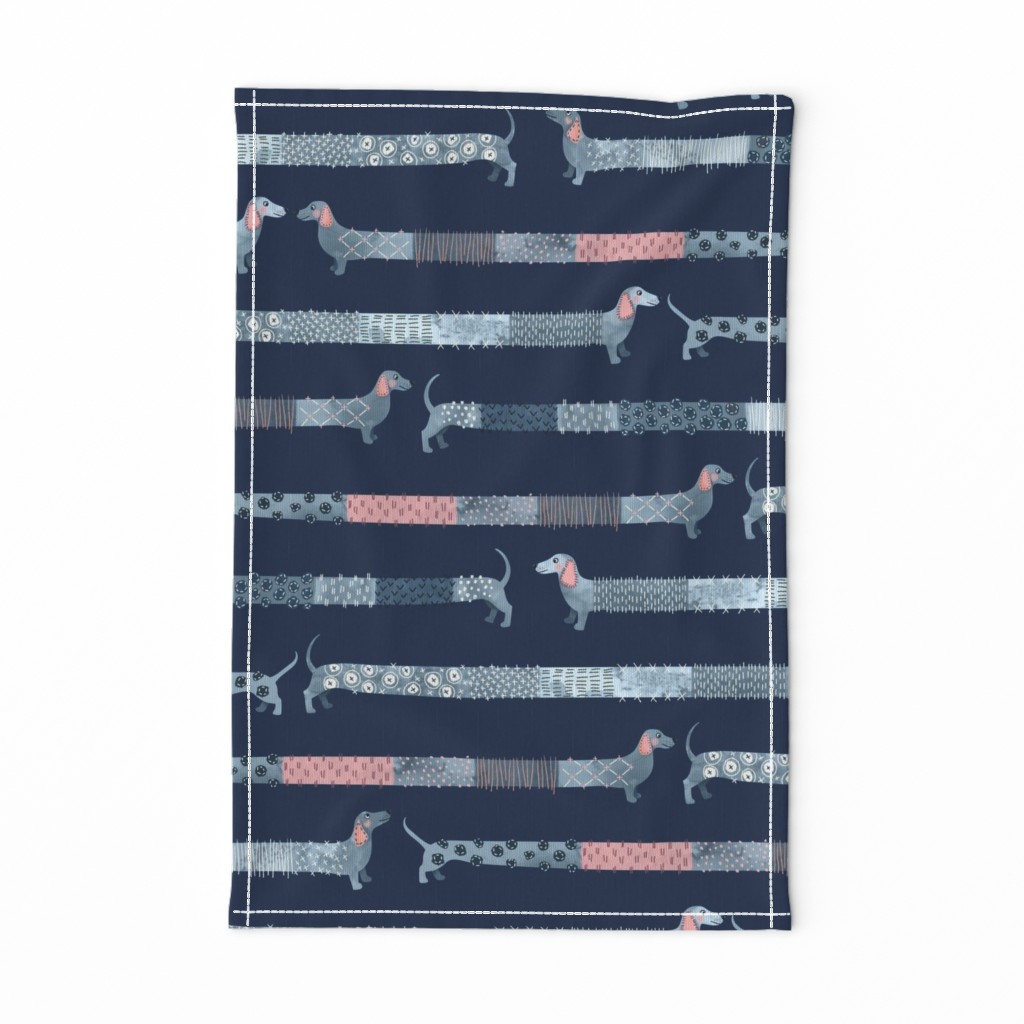 Sashiko Style Dachshund