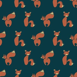 foxes on dark background by rysunki_malunki