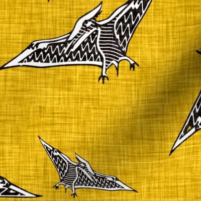 pterosaur flying dinosaur  yellow