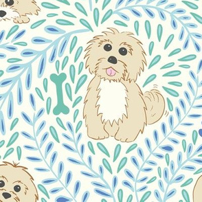 My havanese dog - blue and mint - large scale