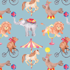 circus animals, circus elephant, lion, bear, horse