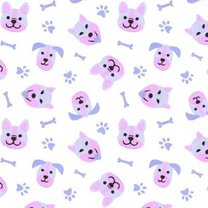 Happy Dog Papercut - Periwinkle