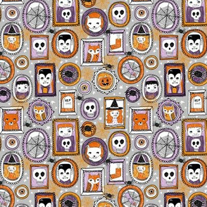 SMALL - halloween portraits // halloween spider skull witch frankenstein vampire spiders cute halloween spooky fabric