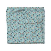 Pupper Camper Bandana Size Blue