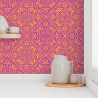 Daemon Damask purple-yellow