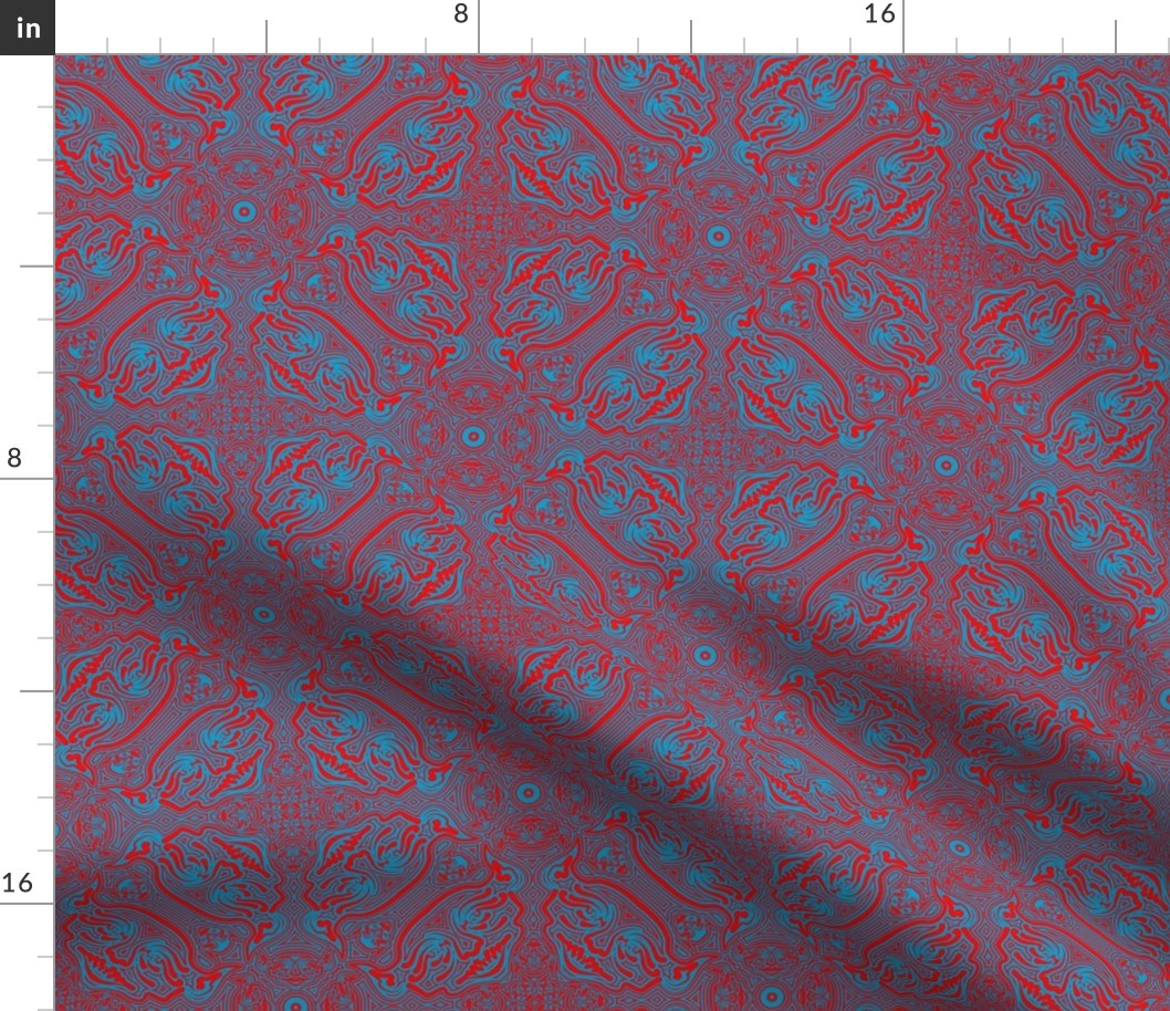 Daemon Damask red-blue