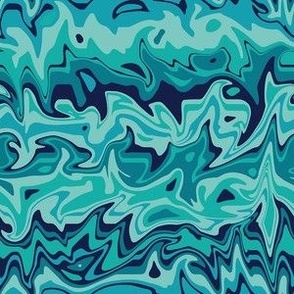 marbled navy blue, turquoise in small scale