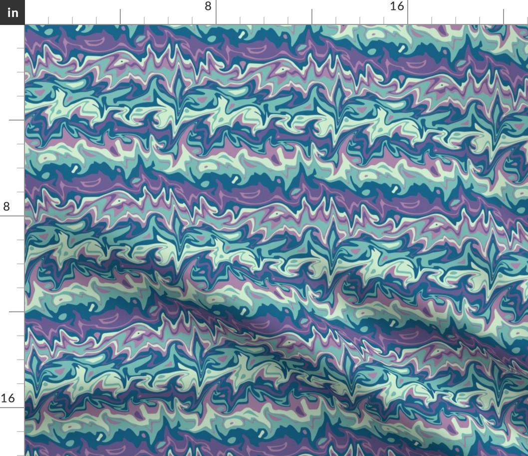 marbled mauve green purple in small scale